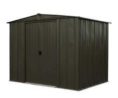 Spacemaker Metallgerätehaus, Metallgerätehaus, Gartenhaus aus Metall 8x6 Onyx schwarz, 254x181x201 cm (BxTxH)