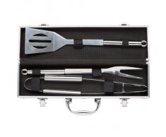 Ultranatura Edelstahl Grillbesteck-Set 3-teilig im Alukoffer