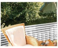 Videx 11411 PE Balkonbespannung 90x500cm grau/weiß