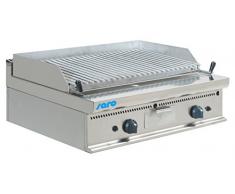 Saro 423-1265 E7/BS2BB Gas-Lavasteingrill, Edelstahl