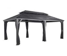 Aluminium Pavillon Überdachung Gazebo Messina 12x20 // 363x598 cm (BxH) // Sommer-Pavillon und Gartenlaube mit Hard-Top Dach von Sojag