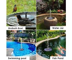 Solarbrunnen Rund Solarbrunnen Schwimmwasserpumpe Brunnen for Vogel-Bad-Garten-Dekoration solarbetriebene Wasserfälle Pool Pond LPLHJD