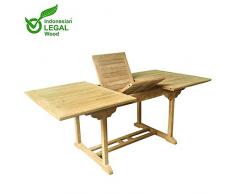 Mojawo XXL Premium Teak Tisch Gartentisch ausziehbar 210/160 x 90 x 75 cm aus nachhaltigen Plantagenanbau