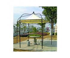 DEGAMO Ersatzdach Pavillondach für Pavillon Modena 6-eck, Ecru