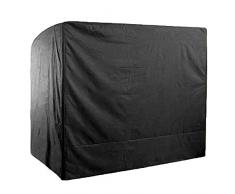 SHGDDYSB Schutzhülle Hollywoodschaukel 3 Sitzer 220 x 170 x 125 cm Abdeckung Gartenmöbel Winterfest Schaukelabdeckung Wasserdicht für rechteckige Sitzgarnituren, Gartentische und Möbelsets (Schwarz)