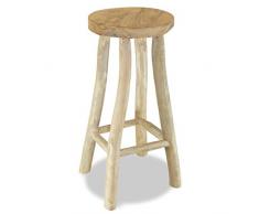 vidaXL Teak Barhocker Tresenhocker Thekenhocker Barstuhl Bistrohocker Hocker, One Size