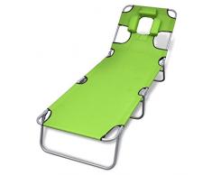vidaXL Sonnenliege Klappbar Strandliege Gartenliege Campingliege Relaxliege