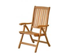 Kai Wiechmann Hochlehner Pisa Teak-Holz für Garten wetterfest ✓ klappbar ✓ verstellbar ✓