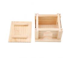 Chennie Hamster Nest Flachdach Blockhaus Haus aus Kiefer Kleines Haustier Liefert Spielzeug Hamster Villa