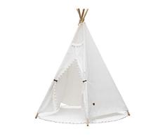 little dove Indianerzelt Tipi Zelt Spielhaus Spielzelt Kinderzelt Baumwolle (mit Matratze)