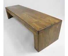 Holzbank Sitzbank Eiche rustikal 90x25x20cm Bank Fußtritt Fußbank Blumenbank Blumentisch Ständer Blumenständer Ablage Holzablage