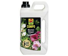 COMPO Blumendünger mit Guano für alle Zimmer-, Balkon- und Terrassenpflanzen, Spezial-Flüssigdünger, 5 Liter
