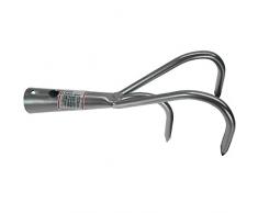 HaWe Hallenser-Randschaufel Grubber mit 3 Zinken, silber, 15 x 10 x 4 cm