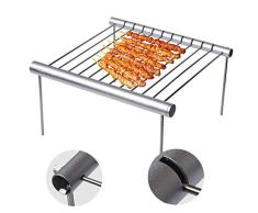 Camping Grill, faltbar, kompakter Backpacking-Gasbrenner, offener Feuerständer, leicht, für den Außenbereich, für Feuerschale, Reisen, Camping, Wandern, Festivals 30.7x27.5x15cm Wie abgebildet