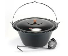 Grillplanet Gulaschkessel 30 Liter und Deckel emailliert