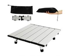 TIYASTUN Campingtisch Klappbar Klein Alu, Tragbarer Aluminium-Klapptisch, Mini Klapptisch Camping Klein für Draußen & Drinnen, Beistelltisch Camping für BBQ, Picknick, Outdoor, Ultraleicht Kompakter