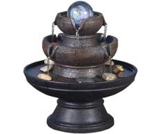 ANXWA Zimmerbrunnen Chinesische Art-Wasser-Brunnen Feng Shui Ball Mit Geführtem Hellem Innenministerium-Tischplatteneinrichtungsgegenstände Verziert Geschenk-Tischplattenbrunnen,H