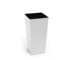 Centurion Blumentopf Übertopf Pflanzkübel Blumenkübel- UV - Beständig 25x25x46 cm Weiss