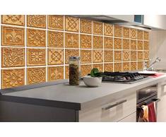 DIMEX LINE Küchenrückwand Folie selbstklebend GRANITFLIESEN | Klebefolie - Dekofolie - Spritzschutz für Küche | Premium QUALITÄT - Made in EU | 180 cm x 60 cm