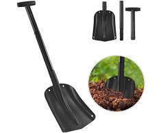 CXD Schneeschaufel Einziehbare Schaufel 3-Teilig, T-Griff Tragbares Zerlegbare Lawinenschaufel Leichtes Gerät Aluminium Für Garten Pflanzen Camping Notschaufel,1