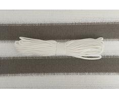 Windhager Balkonblende SYLT Sichtschutz inkl. Befestigungsschnur, Grau-Weiß gestreift, HDPE-Gewebe, 150 g/m², 5 x 0,9 m, 06142