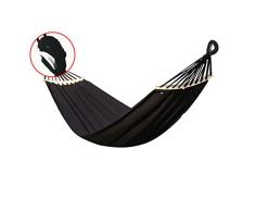 RSdfjLfjd Single & Double Rollover-prävention Hängematten Außen/Garten Freizeit Camping Portable Strand Swing Bett Baum hängenden hängematte aufhängen-schwarz 200x80cm(79x31inch)