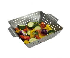 bremermann Grillkorb 27 x 7 x 21,5 cm Edelstahl Grillpfanne Grillplatte (1)