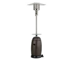 Activa Rattan Heizpilz mit Glastischablage bis max. 8,3 kw, Braun