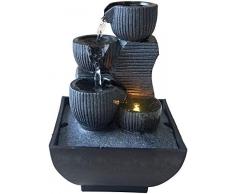 Zen Light Kini Zimmerbrunnen mit Pumpe und LED-Beleuchtung, Kunstharz, Einheitsgröße