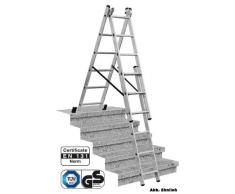 Krause Corda Alu VielzweckLeiter Treppenleiter 3x10 Sprossen Alu Stehleiter
