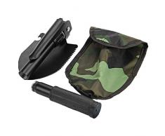 FYstar Gartengeräte Mini-Militär tragbare Klappschaufel Survival Spade Notfallkelle für Camping im Freien Werkzeug (schwarz)