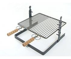 Grillpfanne Grillkorb mit Base Unterstützung und Höhe verstellbar cm 40 x 37