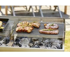 Durandal Grillmatte eckig 36x40 cm | Wiederverwendbare BBQ Grillmatte für Gasgrill & Holzkohlegrills mit Antihaftbeschichtung | Must Have Grill Zubehör