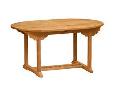 Kai Wiechmann Ausziehtisch Orvieto oval Teakholz Garten 150 -> 210 cm wetterfest & verstellbar