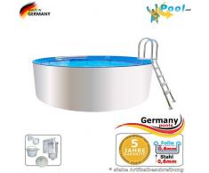 Stahlwandpool 2,50 x 1,20 m Pool Rundpool Swimmingpool 2,5 x 1,2 Stahlwandbecken Schwimmbecken Rundbecken rund Pools Gartenpool Aufstellbecken Einbaupool Aufstellpool 250 cm Set