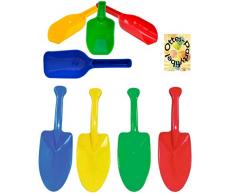 HHO Sandspielzeug Sandschaufeln 6 Mehlschaufeln + 6 Pflanzenstecher