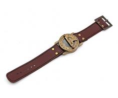 Go Confidently Messing Sonnenuhr Kompass Armbanduhr mit Zitat
