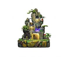 Viqie Stehleuchte Glück Harz Wasserfall Rockery Fließende Brunnen Fisch-Teich Feng Shui Beleuchtung Geschenke Öffnungs Dekorationen (Size : S)