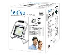Moderner Standstrahler silbern schwarz 30W aus Metall & Kunststoff Terrasse/Garten Garten Weg Terrasse Lampen Leuchte Beleuchtung außen
