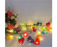 LED Lichterkette Sepak Takraw Farbe Liebe Lichterkette Gartenpavillon Party Dekoration Licht Fee Rattan Schlafzimmer Zimmer Fenster Lichterkette Außen Frostschutz Sonnenschutz 10M 100Led