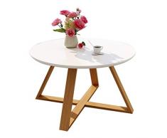 Couchtische Kaffetisch Stilvolle Sofa Beistelltisch personalisierter Runder Steintisch Bürozeitschrift Tisch/Tee Tisch Stilvoll und Langlebig Dauerhaft (Color : Weiß, Size : 60x45cm)