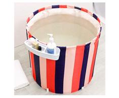 KOREY Erwachsene Kunststoffverdickung Faltende Badewanne Baby/Kind-Badefass Badewanne Pool Wanne Tragbare Badewanne (Size : 65X68CM+Shelf)