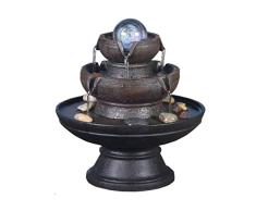 HXPBJ Skulptur Ornamente Outdoor Garten Zen 11-Tier Wasserfall Brunnen Indoor-Springbrunnen Mit Led-Licht, Garten Feng Shui Home Decor