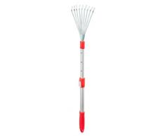 Connex Kleinfeger Alu mit Teleskopstiel / Kleinrechen / Handfeger / Laubbesen / Garten / FLOR57270