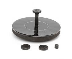 FINIVE Solar Springbrunnen, 1.4W Solar Teichpumpe mit Solar Wasserpumpe Solar schwimmender Fontäne Pumpe 4 Fontänenstile für Garten,Teich,Fisch-Behälter