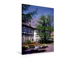 Premium Textil-Leinwand 60 x 90 cm Hoch-Format Am Rosentor in Goslar | Wandbild, HD-Bild auf Keilrahmen, Fertigbild auf hochwertigem Vlies, Leinwanddruck von lothar reupert