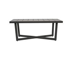 lifestyle4living Gartentisch aus Aluminium in anthrazit, 117x60 cm, wetterfest. Ideal als Garten, Balkon-Tisch & Terrassentisch.