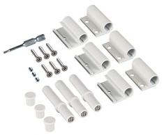 Windhager Alu Scharniere, Aluminium-Scharniere für Insektenschutz-Fenster und Türen, Zubehör Schanier, 3 Stück, weiß, 03554