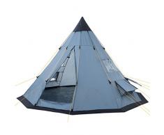 CampFeuer - Tipi Zelt (Teepee), 365 x 365 x 250 cm, grau, Indianerzelt, Camping Pyramidenzelt,