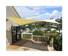 JDlept Sonnensegel, Rechteck Markisenüberdachung Außengarten Terrassenpflanze Swimmingpool 95% Beschattungsrate Sonnenschutz. (Color : Earth Yellow, Size : 3m*4m)